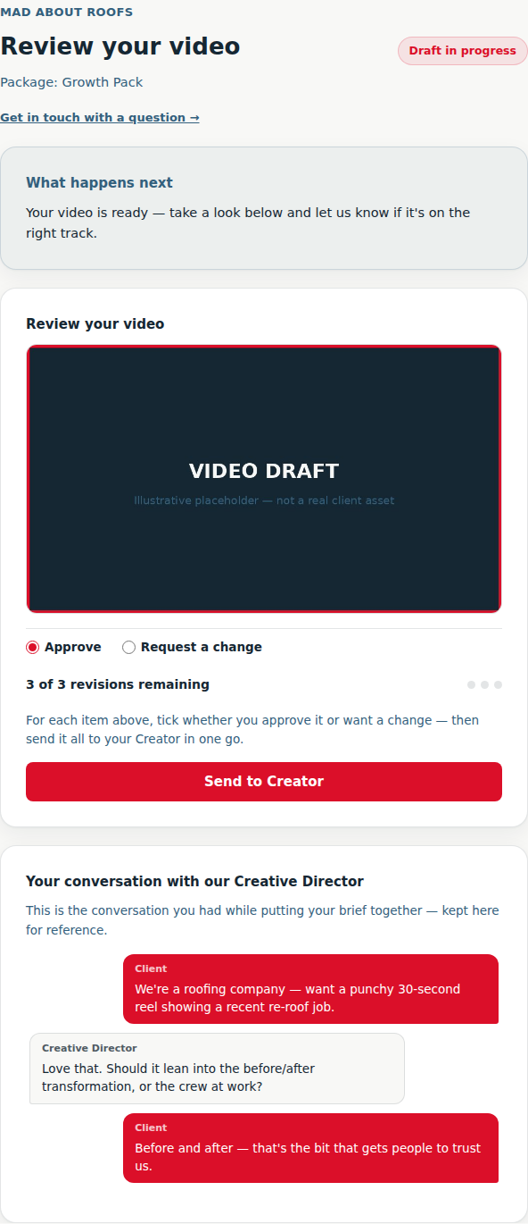 Preview review stage